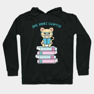 One more chapter, cute cat reading Hoodie